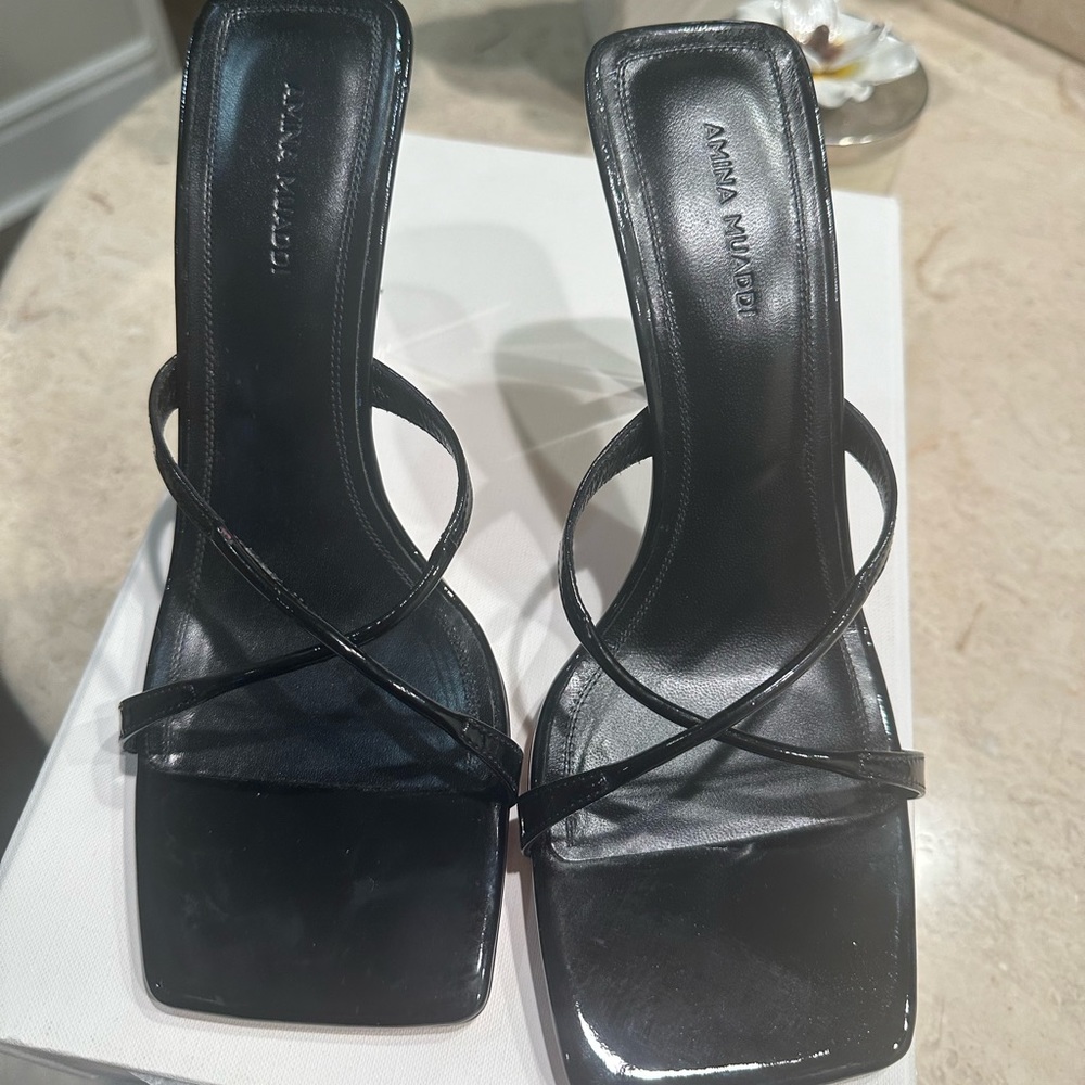 Amina Muaddi patent heels